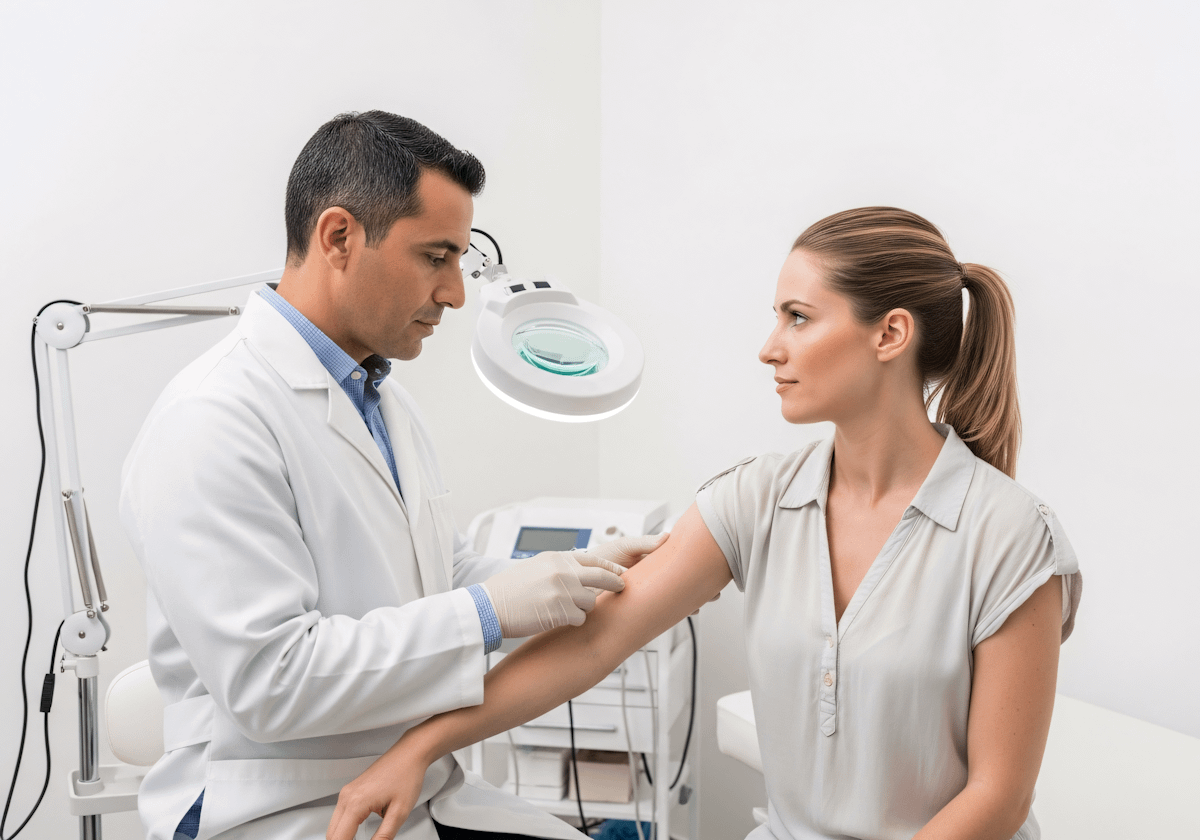 doctor examining patient - dover car accident