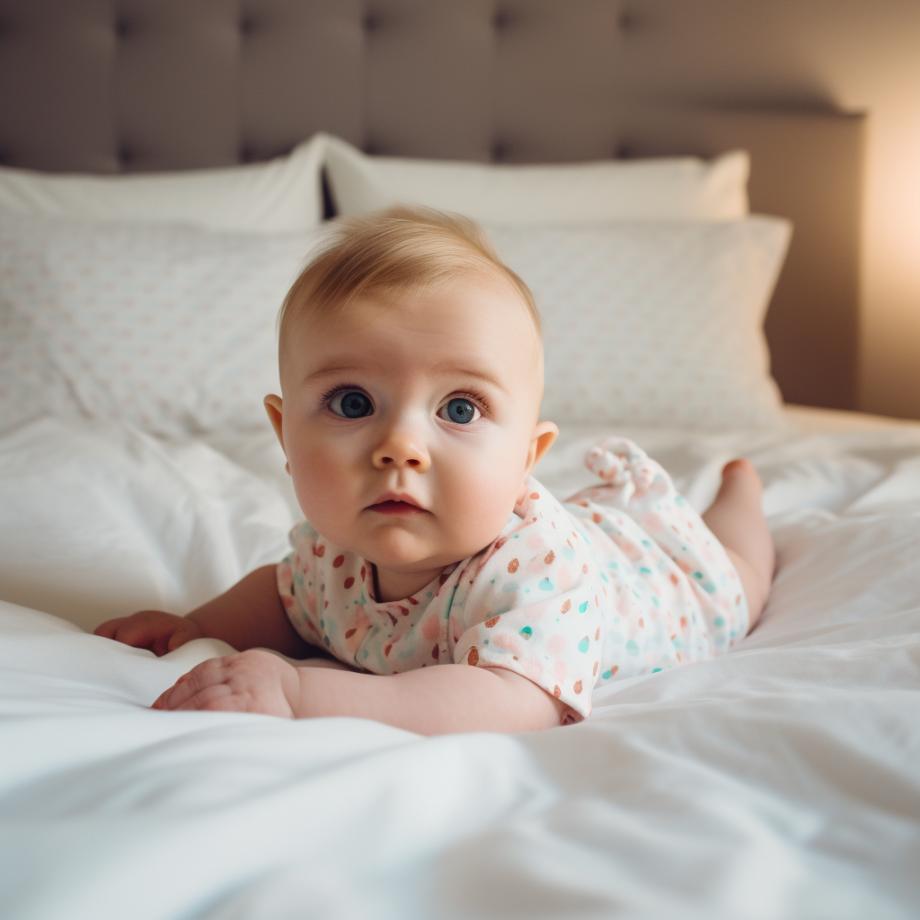 baby laying on a blanket