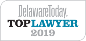 2019 "Top Lawyer" badge from DelawareToday