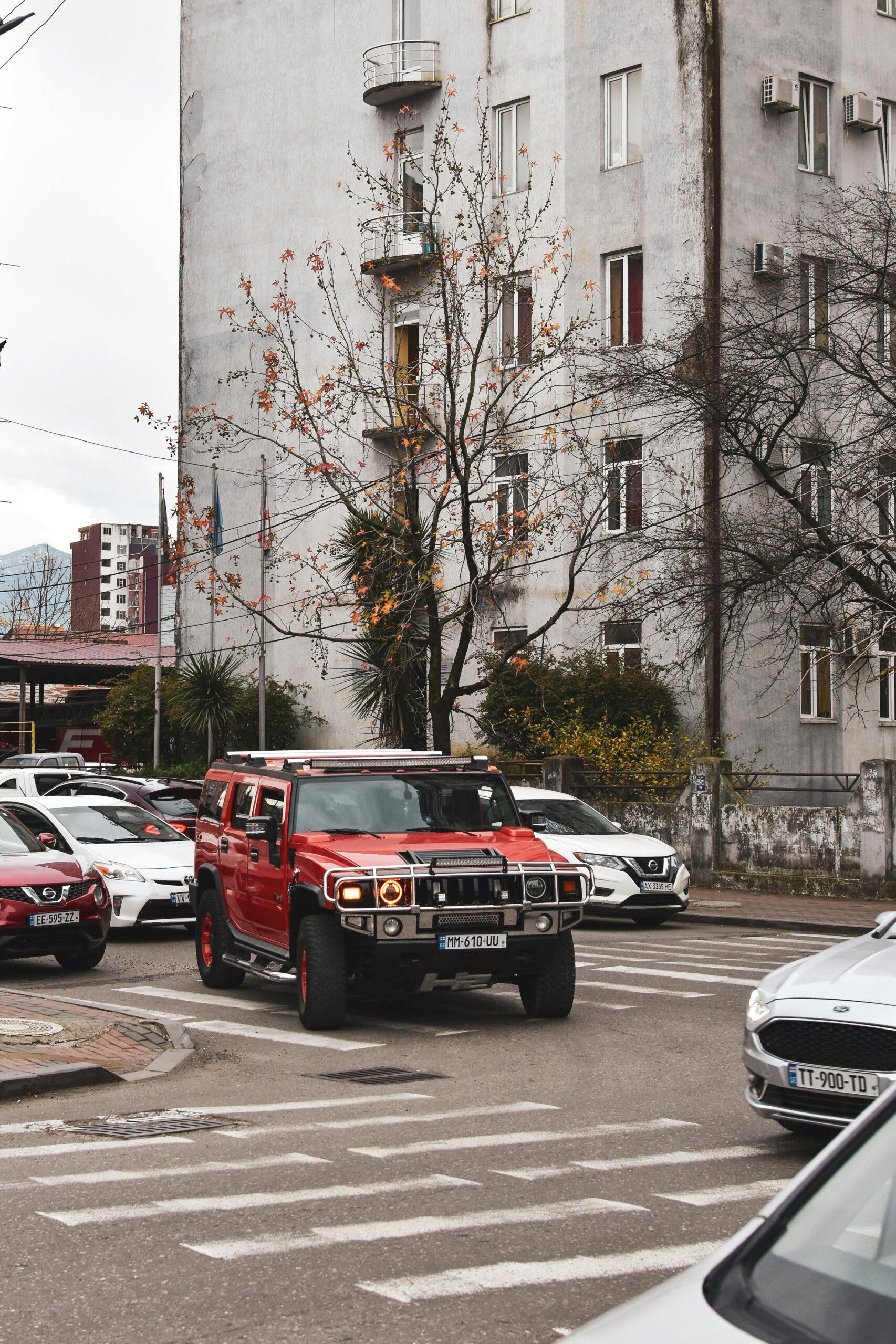 hummer on a city street