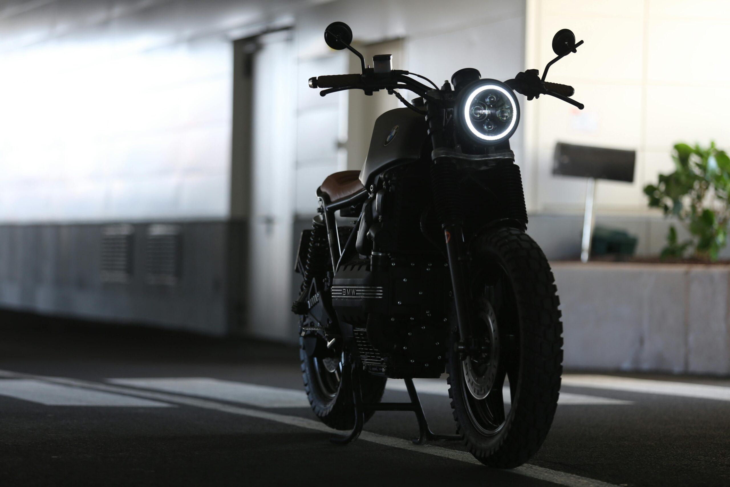 motorcycle in a garage