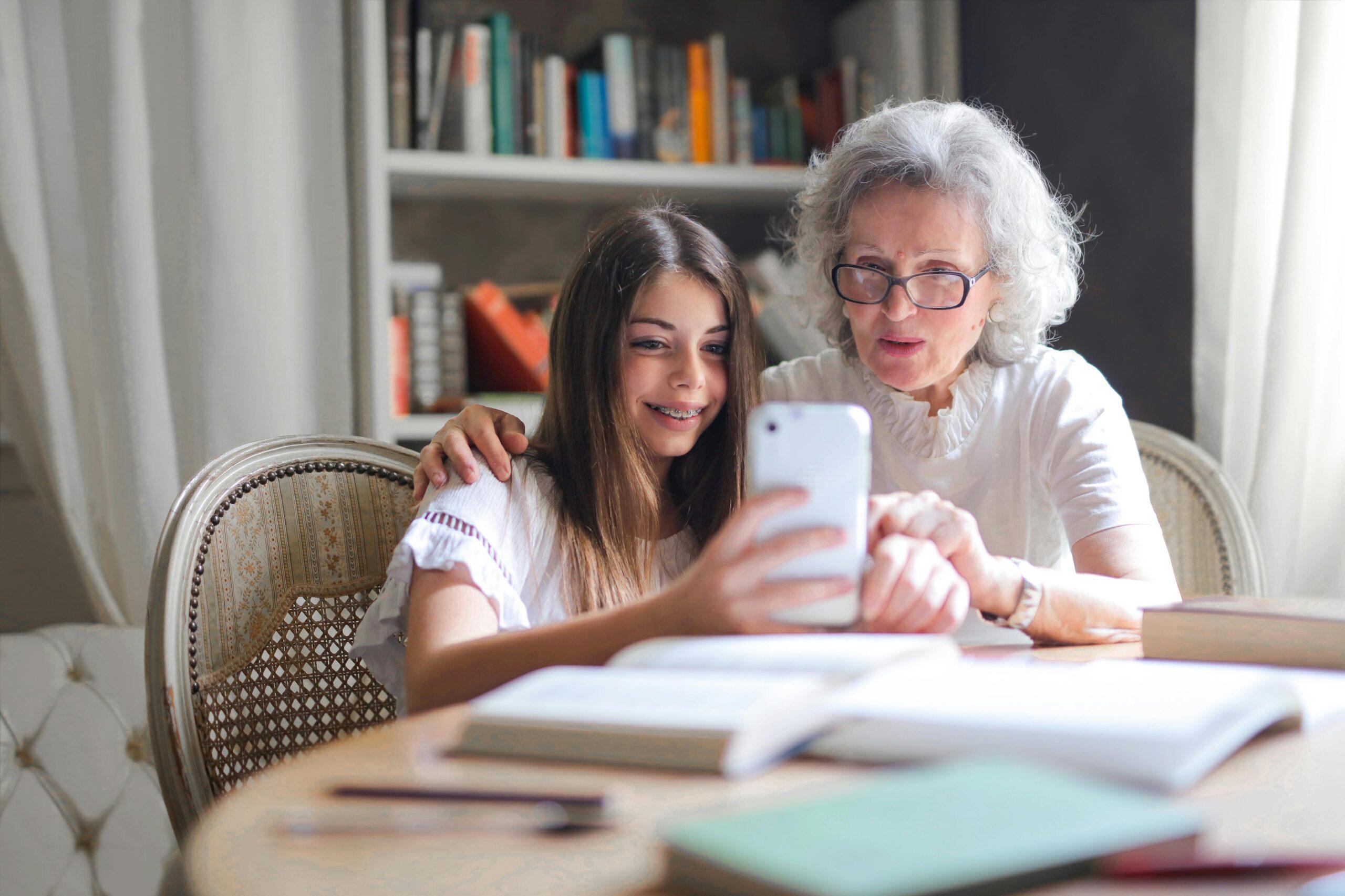 grandmother and her granddaughter
