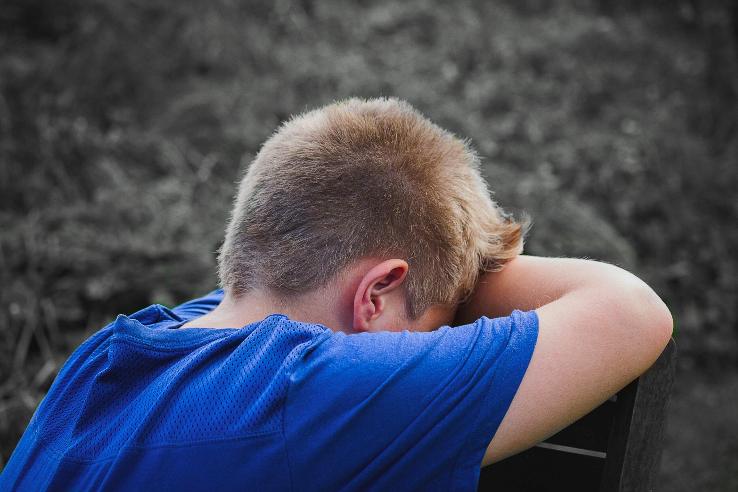little boy crying