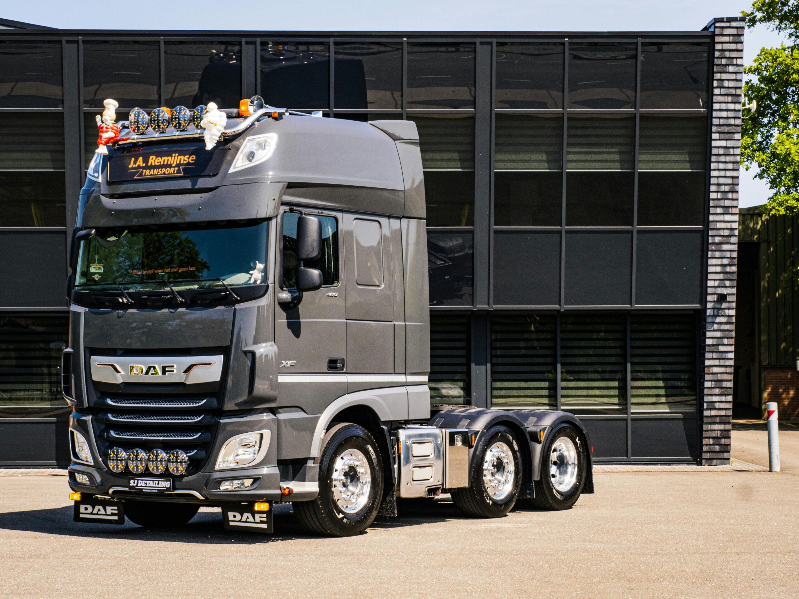 commercial truck sitting in the sun