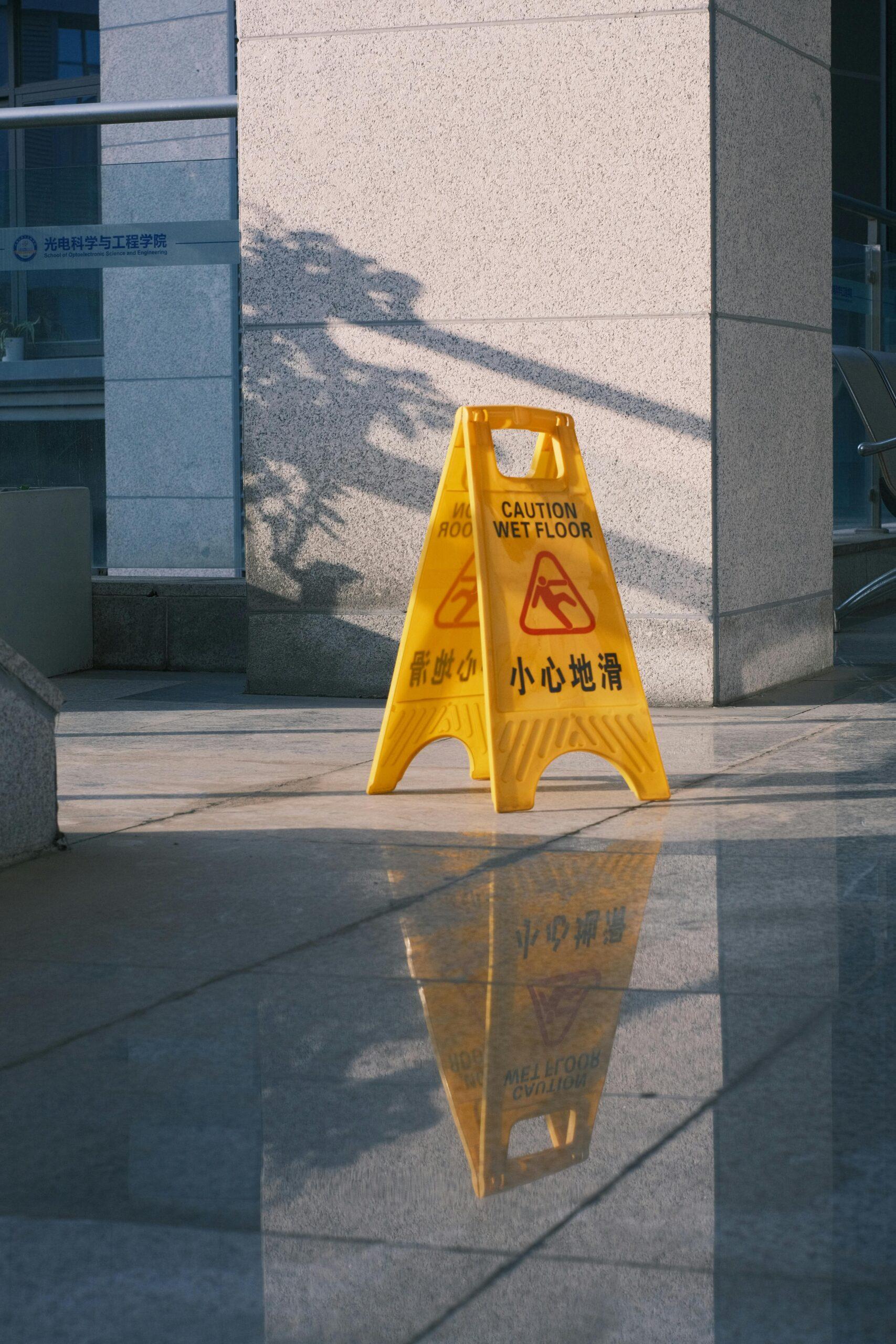 slippery floor